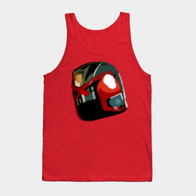 The Law Wears a Helmet Tank Top by Materiaboitv